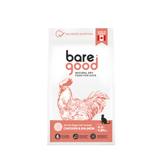 BARE GOOD NATURAL DRY FOOD FOR CATS -  CHICKEN & SALMON 