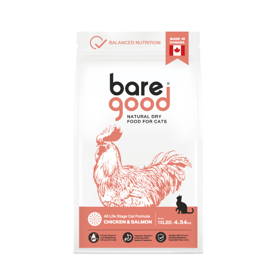 BARE GOOD NATURAL DRY FOOD FOR CATS -  CHICKEN & SALMON 