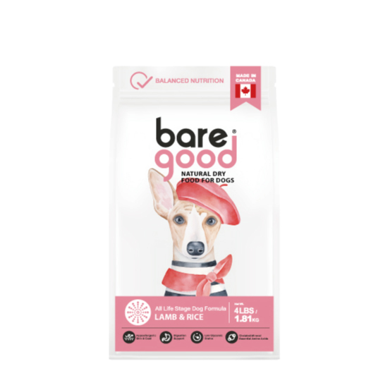 BARE GOOD NATURAL DRY FOOD FOR DOGS -  LAMB & RICE
