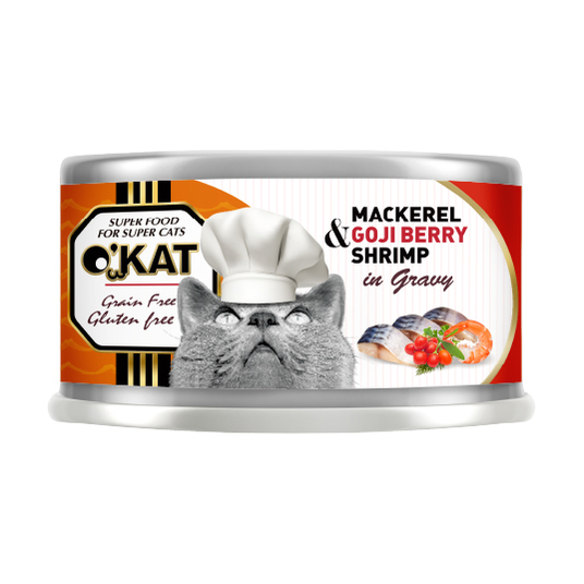 【O’KAT 】Mackerel+Goji Berry+Shrimp In Gravy