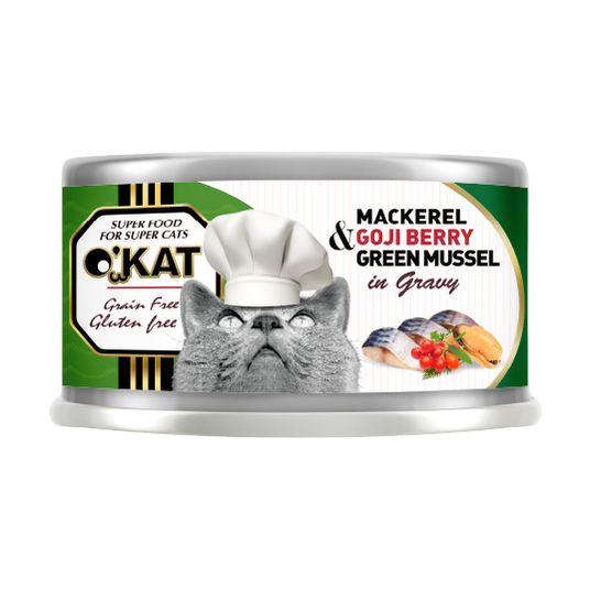 O’KAT。Mackerel+Goji Berry+ Green Mussel In Gravy