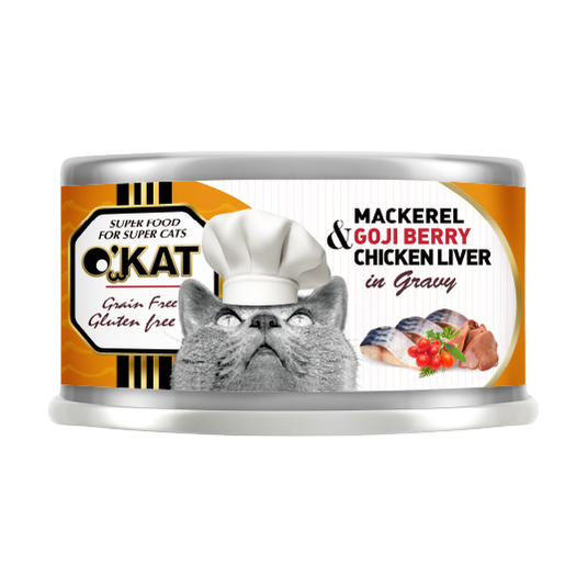 O’KAT。Mackerel+Goji Berry+ Chicken Liver In Gravy