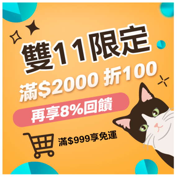 雙1111滿2000折100